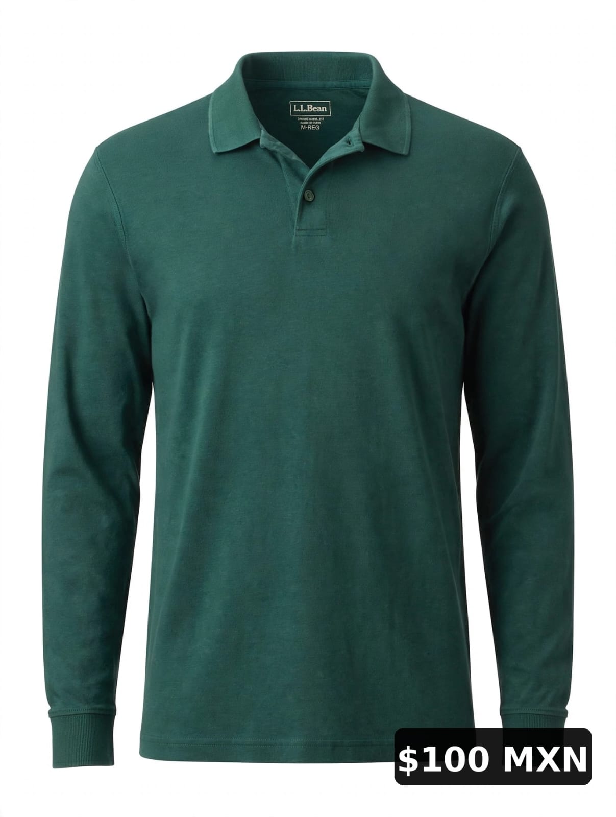Playera polo manga larga