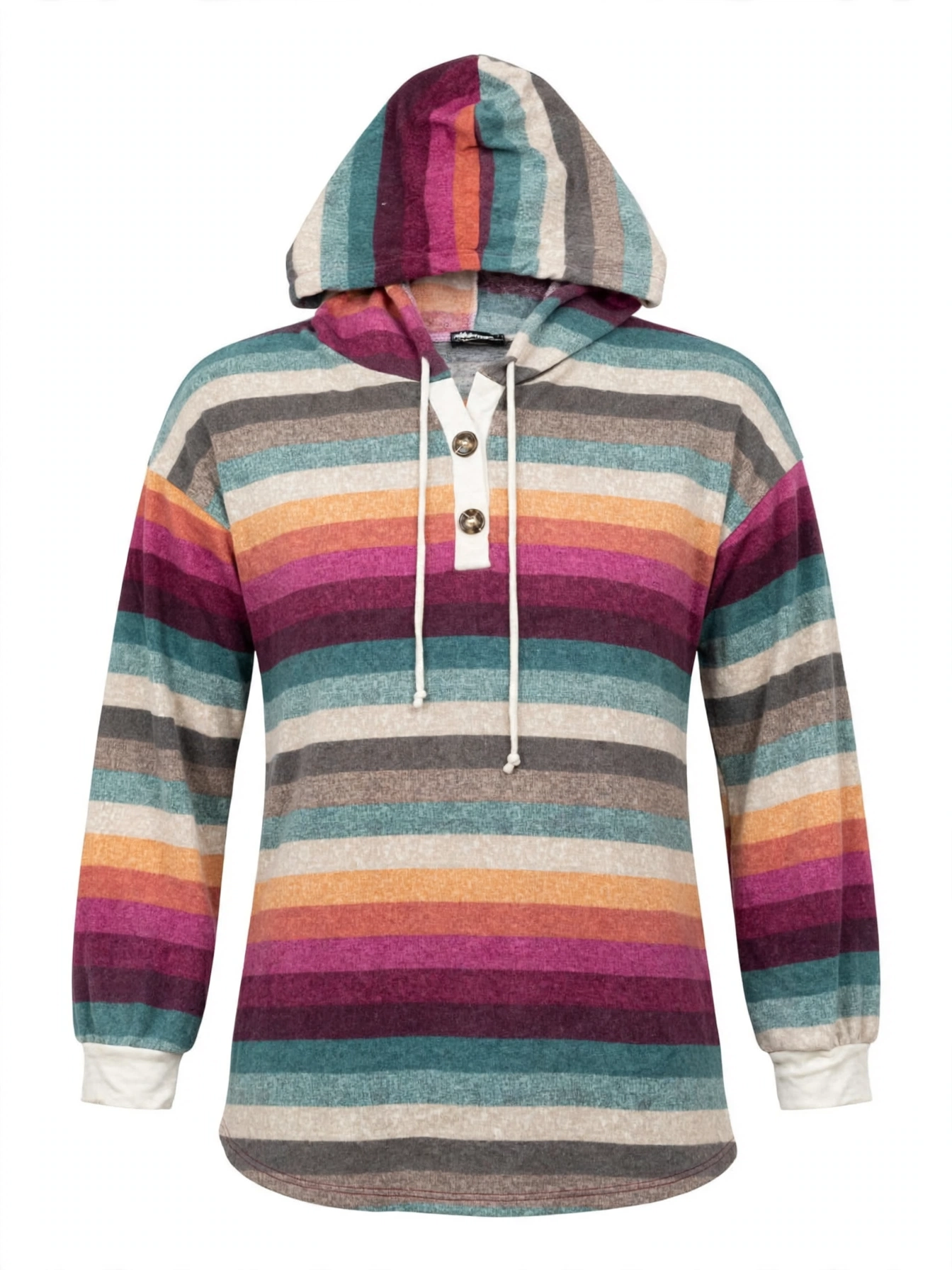 Sudadera ligera con capucha multicolor